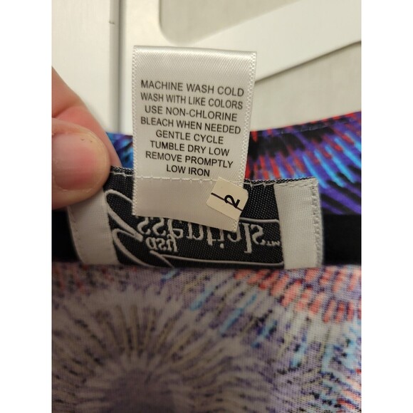 Easy Essentials Spiral Burst Top Women 5X Purple 100% Cotton NWOT - Picture 7 of 7